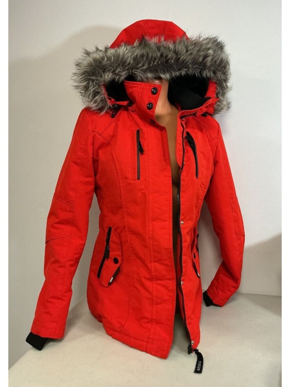 Noize Faux Fur Hooded Winter Coat Ski Jacket Womens Medium